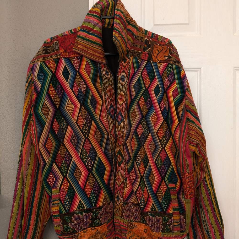 Super Colorful Patterned Zipper Jacket